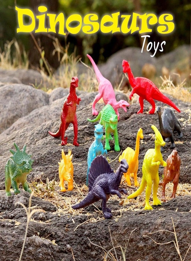 Mallexo Realistic Dragon Dinosaur Animals Figures Playset|12PCS Dino Animal Action Figurine for Kids Girls and Boys|Prehistoric Safari Dino Toyset Learning & Education Item Birthday Gift for Children - Image 2